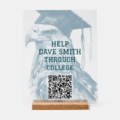 Unieke aangepaste QR-code Acrylteken Acryl Bord (Voorkant)