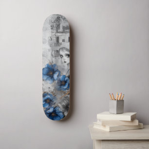 Unieke Abstracte Artistic Grunge Floral Schaats De Skateboard