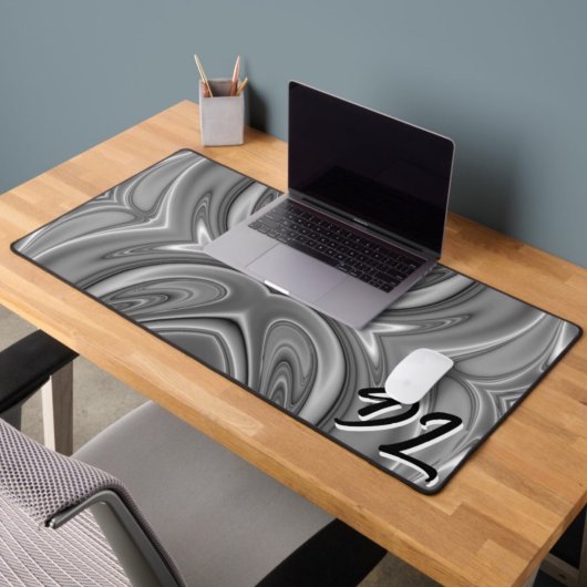 Unieke Abstracte B&W Marble Liquid Bureaumat