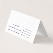 Unieke Abstracte blauwe kunst dank u Visitekaartjes (Achterkant)