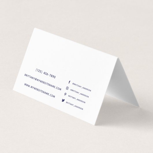 Unieke Abstracte blauwe kunst dank u Visitekaartjes (Achterkant)