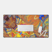 Unieke Abstracte kleurrijke marmeren vloeibare mou Bureaumat (Keyboard & Muis)