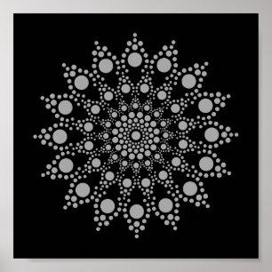 Unieke Abstracte kunst Mandala Sjabloon Poster
