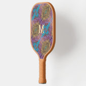 Unieke Abstracte monogrammen Pickleball Paddle (Links)