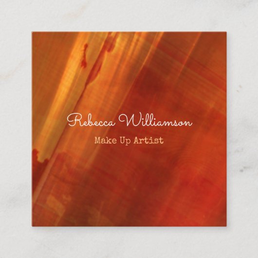 Unieke Abstracte wirl van koper-goudmetalen Vierkante Visitekaartje (Voorkant)