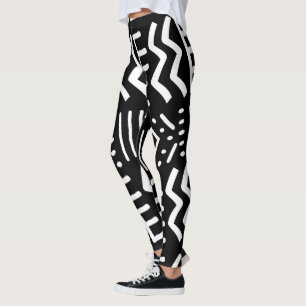Unieke African Blue Bogolan Leggings