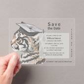 Unieke afstudeerfeest Save the Date Uitnodiging Acryl Uitnodigingen (Insitu (Draagbaar))