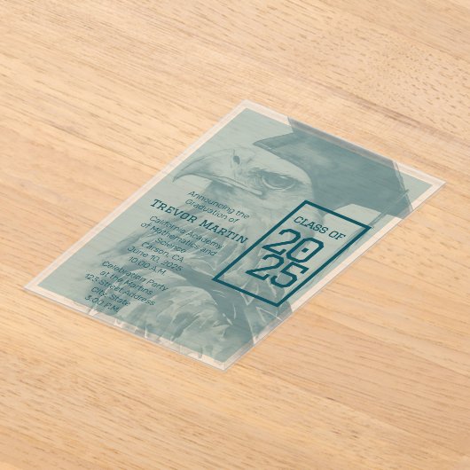 Unieke Afstuderen Aankondiging Acryluitnodiging Acryl Uitnodigingen (Laagn)