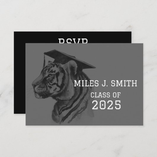 Unieke Afstuderen RSVP Enclosure Kaart met QR-code (Voorkant / Achterkant)