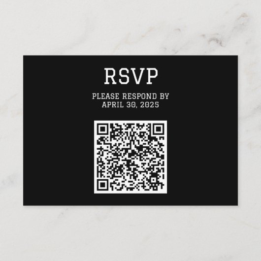 Unieke Afstuderen RSVP Enclosure Kaart met QR-code (Achterkant)