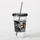 Unieke Afstuderen Twee Foto Drinkware Acryl Drinkbeker (Achterkant)