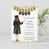 Unieke Afstuderen Uitnodiging Rood haar (Staand voorkant)