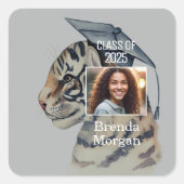 Unieke Afstuderen Vierkante Sticker (Voorkant)