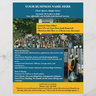 Unieke afvalverwijdering flyer