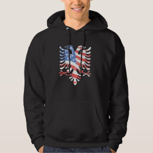 Unieke Albanese Amerikaanse vlag Albanië Amerika P Hoodie
