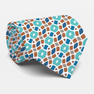 Unieke Aqua Turquoise Turkoois Blauw Grijs Bruin T Stropdas