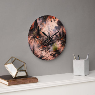 Unieke artistieke wandklok voor moderne inrichting grote klok