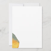 Unieke artistieke Waterverf Sinaasappel Blauw Brui Kaart (Achterkant)