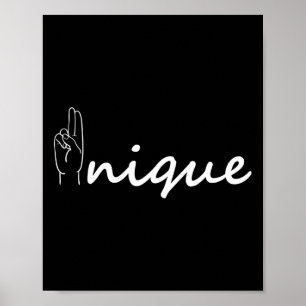 Unieke ASL Alfabet American Sing Language ASL Tea Poster