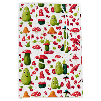 unieke augurk en paddestoel Medium Gift Bag Cadeauzakje