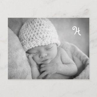 Unieke Baby-aankondiging met foto-envelop Aankondigingskaart