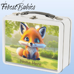 Unieke Baby Fox Wildlife Animal Cartoon Graphic