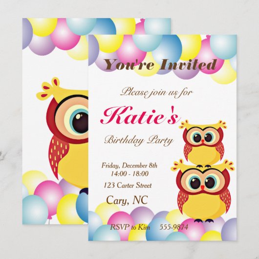 Unieke baby verjaardag kaart (Voorkant / Achterkant)