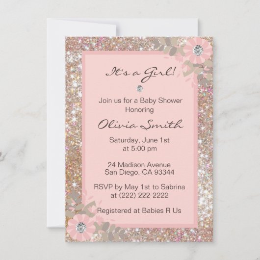 Unieke babyschoeisel - Roze, bruin Kaart (Voorkant)