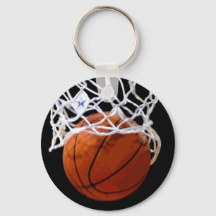Unieke Basketbal Artwork Sleutelhanger