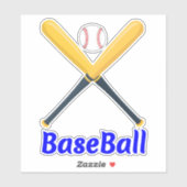 Unieke Bats & Balls (Sport) Baseball Sticker (Vel)