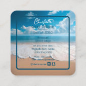 Unieke Beach Theme Afstuderen Foto Belkaart Contactkaartje (Achterkant)