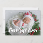 Unieke belettering vakantie geboorte aankondiging (Voorkant)