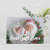 Unieke belettering vakantie geboorte aankondiging (Staand voorkant)