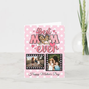 Unieke Beste Moeder Ooit Aangepaste Fotosamenstell Feestdagen Kaart