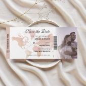 Unieke bestemmingsplan Boarding Pass Sla de datum  Magnetische Uitnodiging