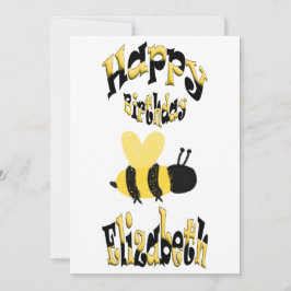 Unieke Bijenkorrel Doodle Gepersonaliseerde Tekeni Kaart