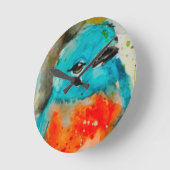 Unieke Bird Waterverf wandklok Ronde Klok (Hoek)