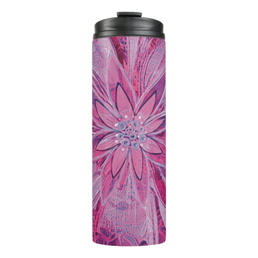 Unieke Bloemen Thermische Tumbler Thermosbeker (Voorkant)