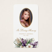 Unieke bloemenfoto begrafenisgebed Kaarten Visitekaartje (Voorkant)