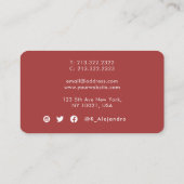 Unieke Blue Red Waterverf Sky Abstract Visitekaartje (Achterkant)