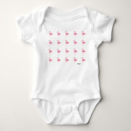 Unieke bodysuit is met flamingo's plezier! (Voorkant)