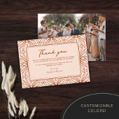 Unieke Boheemse bruiloft Dank u kaarten
