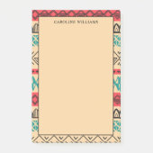 Unieke Boho Abstract Stripes Patroon Leraar Post-it® Notes (Voorkant)