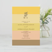 Unieke Boho Fall bruiloft uitnodiging (Staand voorkant)