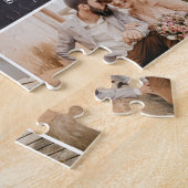 Unieke bruiloft Bedankt Foto collage Legpuzzel (Zijkant)