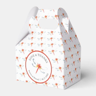 Unieke bruiloft gunst dozen Waterverf libel Bedankdoosjes