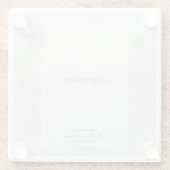 Unieke bruiloft Save the Date Foto toevoegen Glazen Onderzetter (Achterkant)