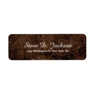 Unieke bruine stone ellegant script handschrift etiket