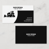 Unieke Bulldozer voor zwart-witconstructie Visitekaartje (Voorkant / Achterkant)