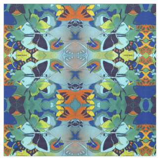 Unieke Butterfly Mosaic Collage Pima Cotton Stof